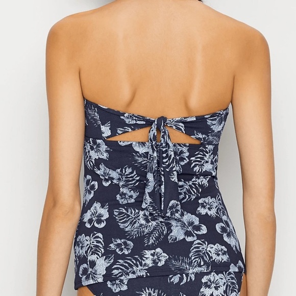 Tommy Bahama Swim Top Navy CHAMBRAY BLOSSOM Shaping Bandini XS - Picture 3 of 17